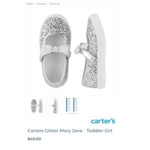 NWT Carter's Glitter Mary Jane Toddler Size 8